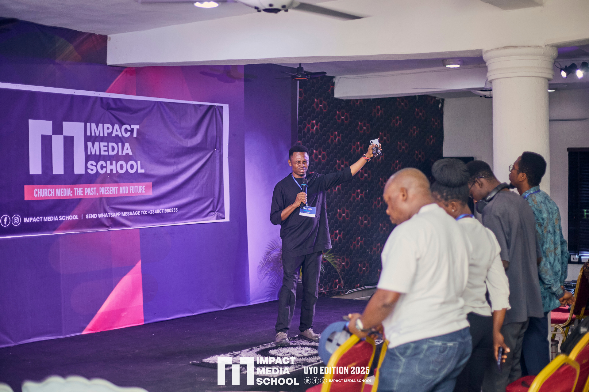 Speaker engaging the room